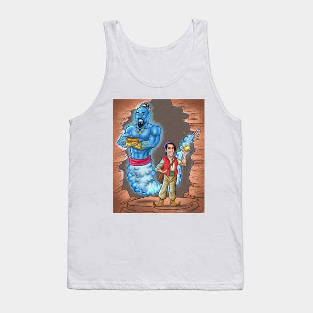 The Genie in the Lamp Tank Top by Nef Melendez Art
